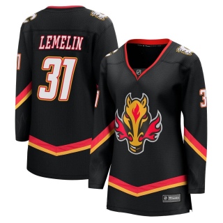 Women's Rejean Lemelin Calgary Flames Fanatics Branded Breakaway 2022/23 Alternate Jersey - Premier Black