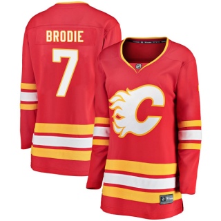 Women's T.J. Brodie Calgary Flames Fanatics Branded Alternate Jersey - Breakaway Red
