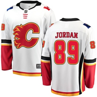 Youth Cole Jordan Calgary Flames Fanatics Branded Away Jersey - Breakaway White
