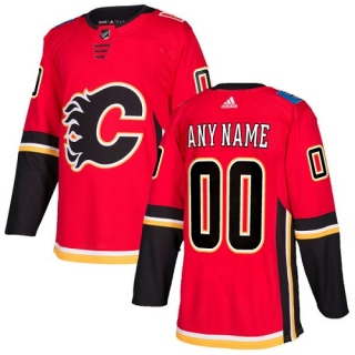 Youth Custom Calgary Flames Adidas Home Jersey - Authentic Red