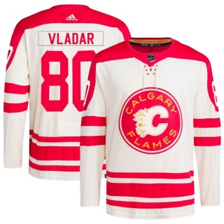 Youth Dan Vladar Calgary Flames Adidas 2023 Heritage Classic Primegreen Jersey - Authentic Cream