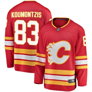 Youth Demetrios Koumontzis Calgary Flames Fanatics Branded Alternate Jersey - Breakaway Red