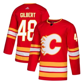 Youth Dennis Gilbert Calgary Flames Adidas Alternate Jersey - Authentic Red