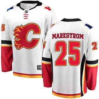 Youth Jacob Markstrom Calgary Flames Fanatics Branded Away Jersey - Breakaway White