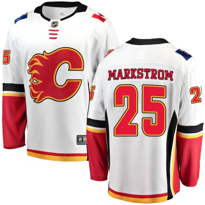 Youth Jacob Markstrom Calgary Flames Fanatics Branded Away Jersey - Breakaway White