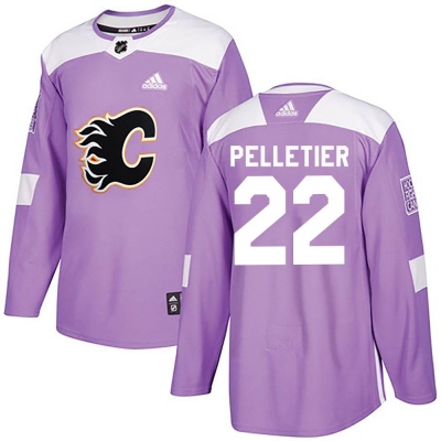 Youth Jakob Pelletier Calgary Flames Adidas Fights Cancer Practice Jersey - Authentic Purple