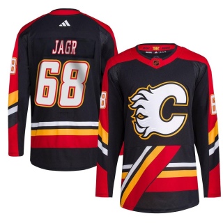 Youth Jaromir Jagr Calgary Flames Adidas Reverse Retro 2.0 Jersey - Authentic Black