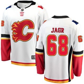 Youth Jaromir Jagr Calgary Flames Fanatics Branded Away Jersey - Breakaway White