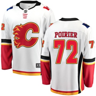 Youth Jeremie Poirier Calgary Flames Fanatics Branded Away Jersey - Breakaway White