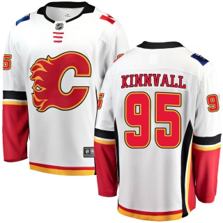 Youth Johannes Kinnvall Calgary Flames Fanatics Branded Away Jersey - Breakaway White