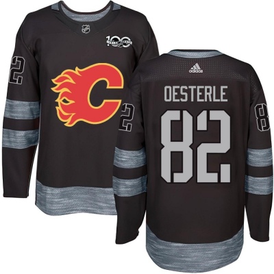 Youth Jordan Oesterle Calgary Flames 1917- 100th Anniversary Jersey - Authentic Black