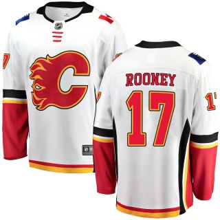 Youth Kevin Rooney Calgary Flames Fanatics Branded Away Jersey - Breakaway White