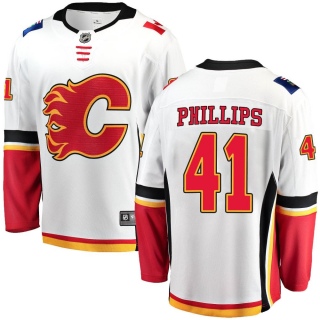 Youth Matthew Phillips Calgary Flames Fanatics Branded Away Jersey - Breakaway White