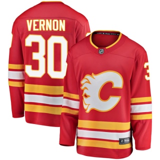 Youth Mike Vernon Calgary Flames Fanatics Branded Alternate Jersey - Breakaway Red