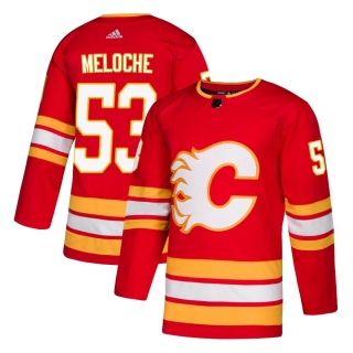 Youth Nicolas Meloche Calgary Flames Adidas Alternate Jersey - Authentic Red