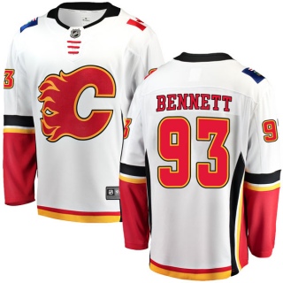 Youth Sam Bennett Calgary Flames Fanatics Branded Away Jersey - Breakaway White