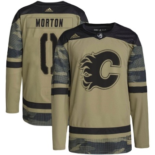 Youth Sam Morton Calgary Flames Adidas Military Appreciation Practice Jersey - Authentic Camo