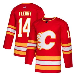 Youth Theoren Fleury Calgary Flames Adidas Alternate Jersey - Authentic Red