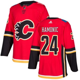 Youth Travis Hamonic Calgary Flames Adidas Home Jersey - Authentic Red