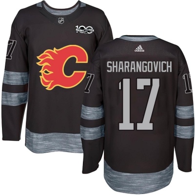 Youth Yegor Sharangovich Calgary Flames 1917- 100th Anniversary Jersey - Authentic Black